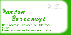 marton borcsanyi business card